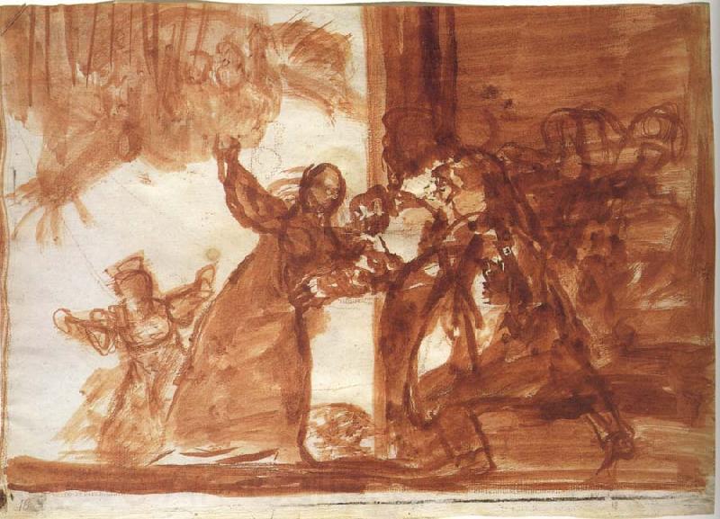 Francisco Goya Drawing for Poor folly Norge oil painting art